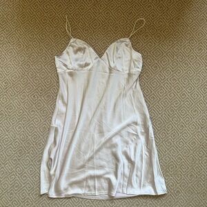 Champagne mini dress silk